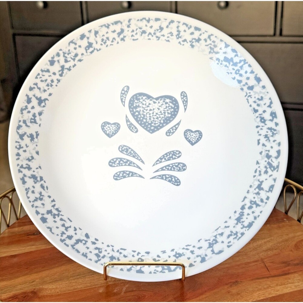 Corelle Blue Hearts Dinner Plate(s) 10.25 Inches Set of 2
